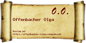 Offenbacher Olga névjegykártya