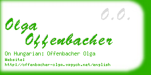 olga offenbacher business card